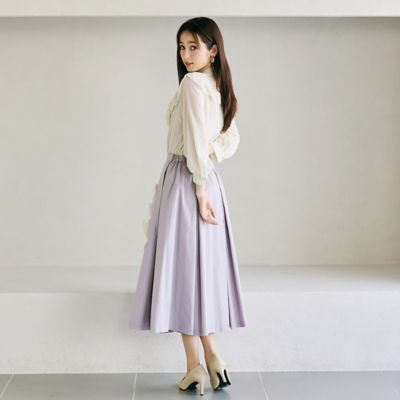 立体フラワーモチーフ付きフレアスカート（83045506） | Rose