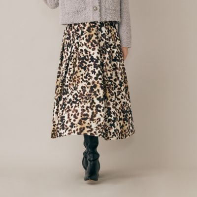 ヒョウ柄ボリュームスカート（83046502） | Rose Tiara (Women