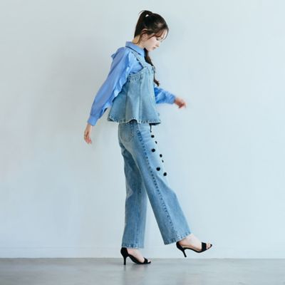 ビジュー付きブーツカットデニム（83051603） | Rose Tiara