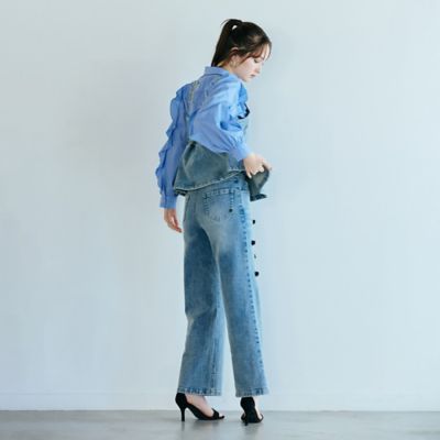 ビジュー付きブーツカットデニム（83051603） | Rose Tiara