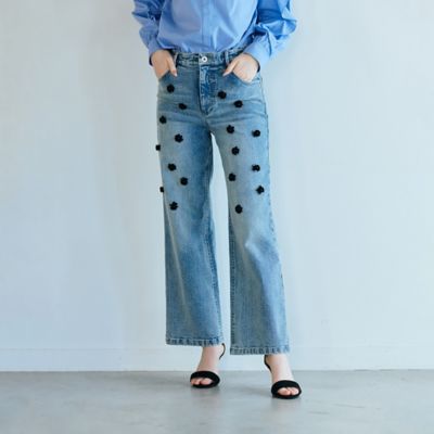 ビジュー付きブーツカットデニム（83051603） | Rose Tiara
