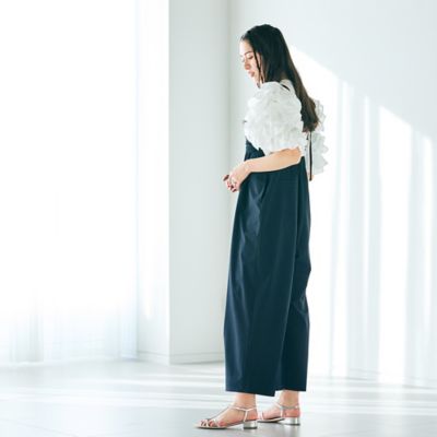 【大人百花掲載】ワイドシルエットサロペット（８３０５２５０４）