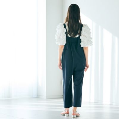 【大人百花掲載】ワイドシルエットサロペット（８３０５２５０４）