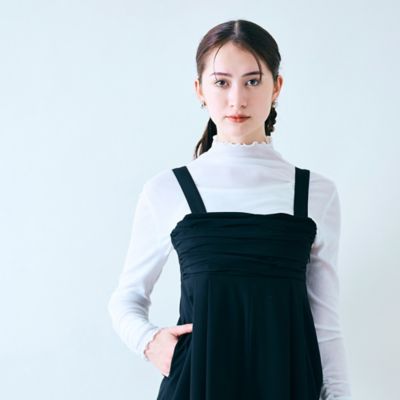 【大人百花掲載】ワイドシルエットサロペット（８３０５２５０４）