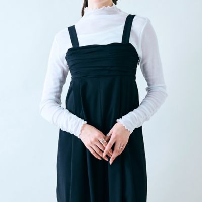 【大人百花掲載】ワイドシルエットサロペット（８３０５２５０４）