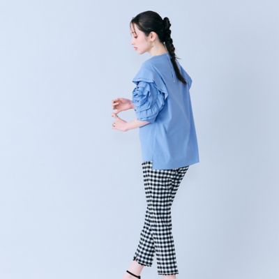 サブリナパンツ／ チェック（83052602） | Rose Tiara (Women