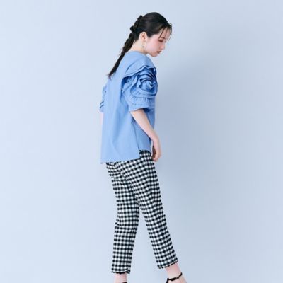サブリナパンツ／ チェック（83052602） | Rose Tiara (Women