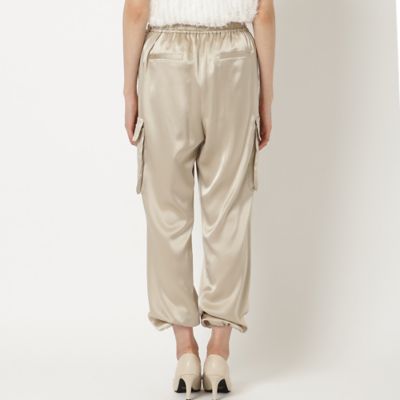 サテンカーゴパンツ（83055423） | Rose Tiara (Women/大きい