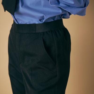 美品 大きいサイズ ローズティアラ ゴム テーパードパンツ テーパードパンツ（83056501A） | Rose Tiara (Women