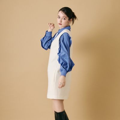 ハーフレングスツイードサロペット（83056502） | Rose Tiara