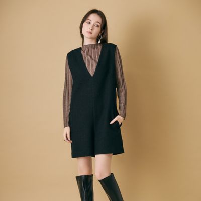 ハーフレングスツイードサロペット（83056502） | Rose Tiara