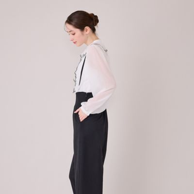 ワイドシルエットサロペットパンツ／ BLACK（83056601