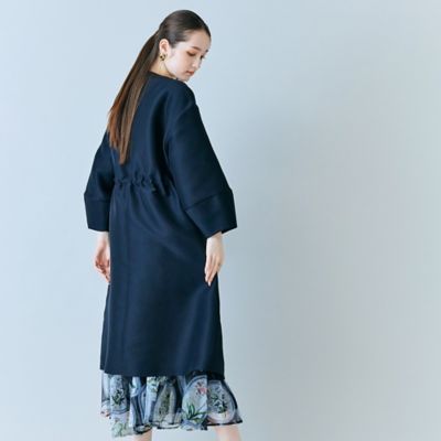 ❤️Import Roosa alba プリーツ ロングコート ブラック46 LADY LUCK LUCA（レディラックルカ） コート アウター LC/LLL スタンド