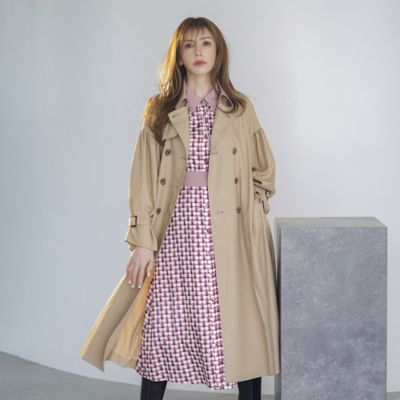 モデル美香着用】【軽量】ラグジュアリートレンチコート