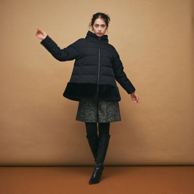 大きいサイズ❤️XL リバーシブル　ローズティアラ　ダウンベスト　ボア　ファー Rose Tiara（ローズティアラ） コート アウター 「3WAY」ダウンベスト