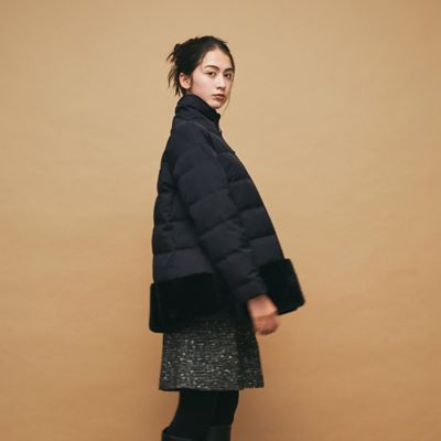 657 rose tiara ダウンコート　ファー　チョコレート　トグル 657 rose tiara ダウンコート ファー チョコレート トグル
