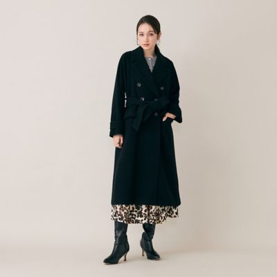 Rose Tiara (Women/大きいサイズ)/ローズティアラ(大きいサイズ) ラグジュアリーウールロングコート(83086502) クロ コート・ジャケット【三越伊勢丹/公式】