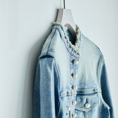 パールボタンデニムジャケット（83101603） | Rose Tiara