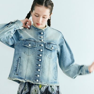 パールボタンデニムジャケット（83101603） | Rose Tiara