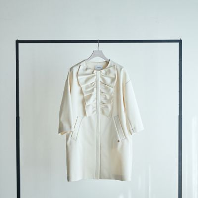 ＜Rose Tiara (Women/大きいサイズ)＞リボンフリルコクーンコートジャケット（８３１０１６０４）