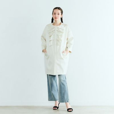 リボンフリルコクーンコートジャケット（83101604） | Rose