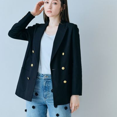 ＜Rose Tiara (Women/大きいサイズ)＞シンプルダブルジャケット（８３１０２６０１）