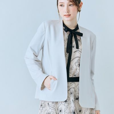 ノーカラーコンパクトジャケット（83102603） | Rose Tiara