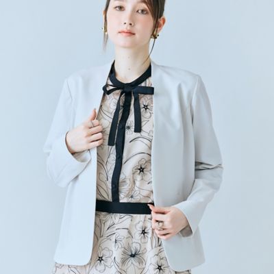 ノーカラーコンパクトジャケット（83102603） | Rose Tiara