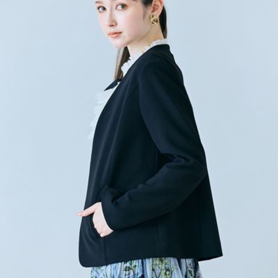 ノーカラーコンパクトジャケット（83102603） | Rose Tiara