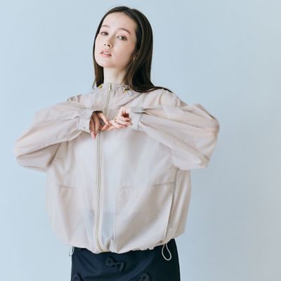 シアーメッシュジップアップブルゾン（83102604） | Rose