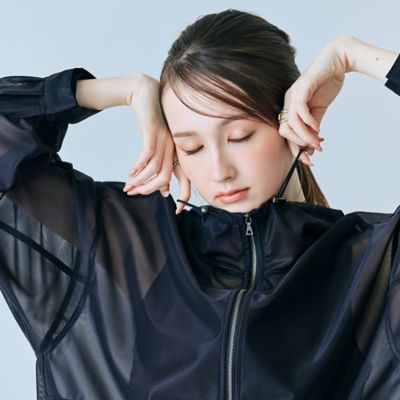 シアーメッシュジップアップブルゾン（83102604） | Rose