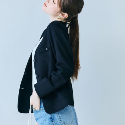 カラミノーカラーVネックジャケット（83102605） | Rose