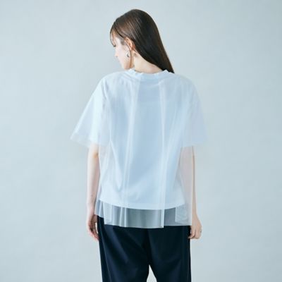 チュールレイヤードロゴＴシャツ（８３１２４５０３）