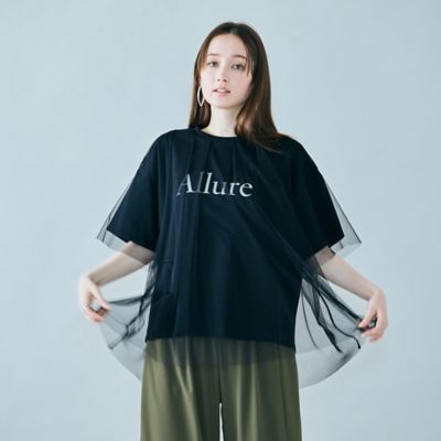 チュールレイヤードロゴＴシャツ（８３１２４５０３）
