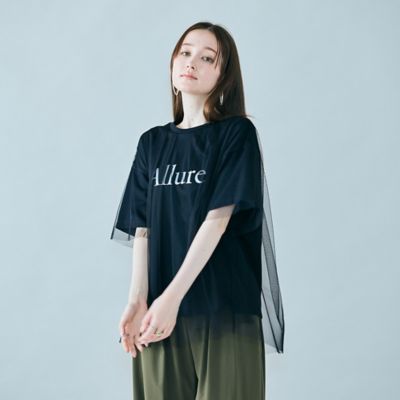 チュールレイヤードロゴＴシャツ（８３１２４５０３）