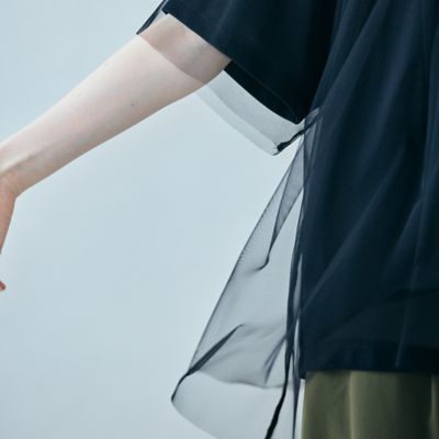 チュールレイヤードロゴＴシャツ（８３１２４５０３）