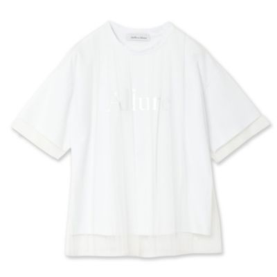 チュールレイヤードロゴＴシャツ（８３１２４５０３）