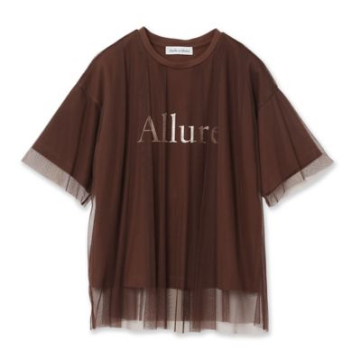 チュールレイヤードロゴＴシャツ（８３１２４５０３）