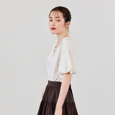 レース白襟カットソー（83124605） | Rose Tiara (Women