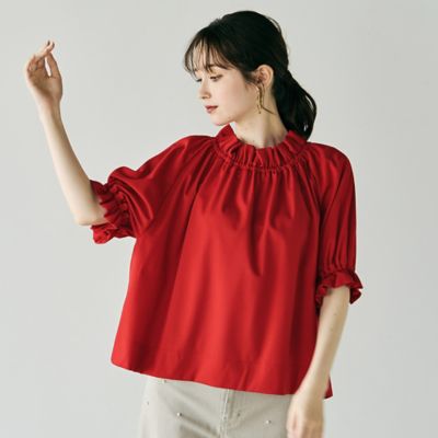 大きいサイズ！super rose チュニックカットソーバックギャザープリーツ 大きいサイズ！super rose チュニックカットソーバックギャザー