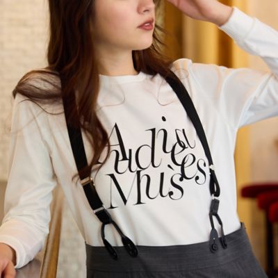 Ａｕｄｉｅ　ａ　Ｍｕｓｅｓロゴカットソー（８３１２６４０５）