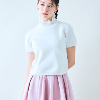 Rose Tiara (Women/大きいサイズ)/ローズティアラ(大きいサイズ) フリル取り外し襟ニットプルオーバー(83132502)