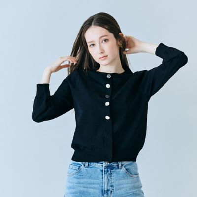 ビジューボタンカーディガン（83132601） | Rose Tiara (Women