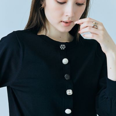 ビジューボタンカーディガン（83132601） | Rose Tiara (Women