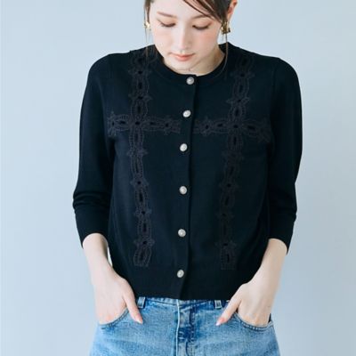 クロスレースカーディガン（83132602） | Rose Tiara (Women