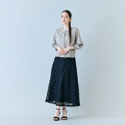 襟ぐりパールビジュー付きカーディガン（83132607） | Rose
