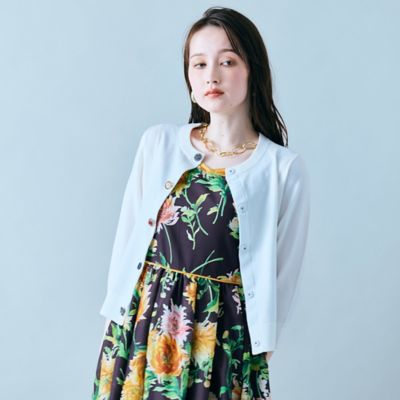 Rose Tiara (Women/大きいサイズ)/ローズティアラ(大きいサイズ) ビジューボタンカーディガン（８３１３３５０３）