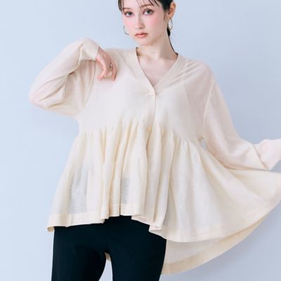 シアーティアードニットカーディガン（83133602） | Rose