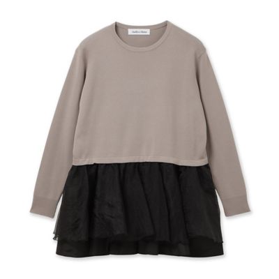 裾シアーペプラムニットプルオーバー（83135606） | Rose