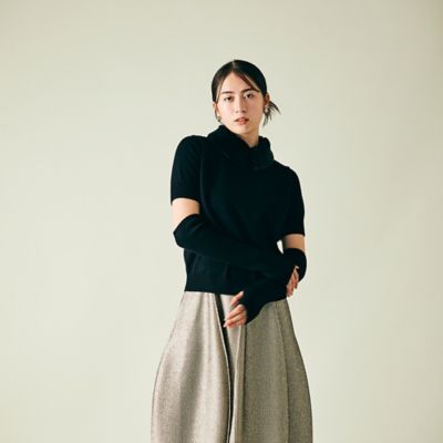 オーディアミューズ パープルセーター 38 パール シフォン ローズ